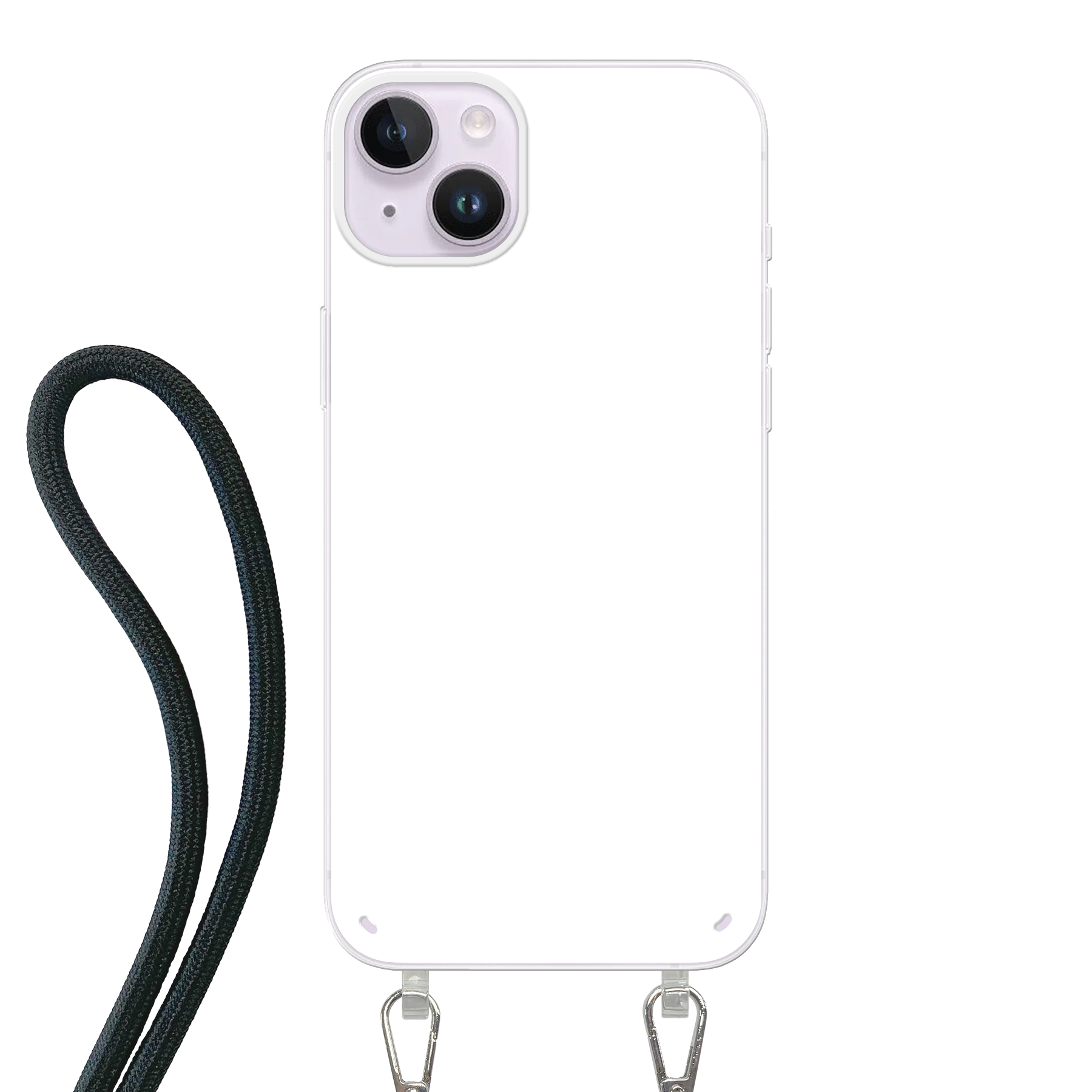 Apple iPhone 14 Plus Crossbody hoesje (achterkant bedrukt, transparant)
