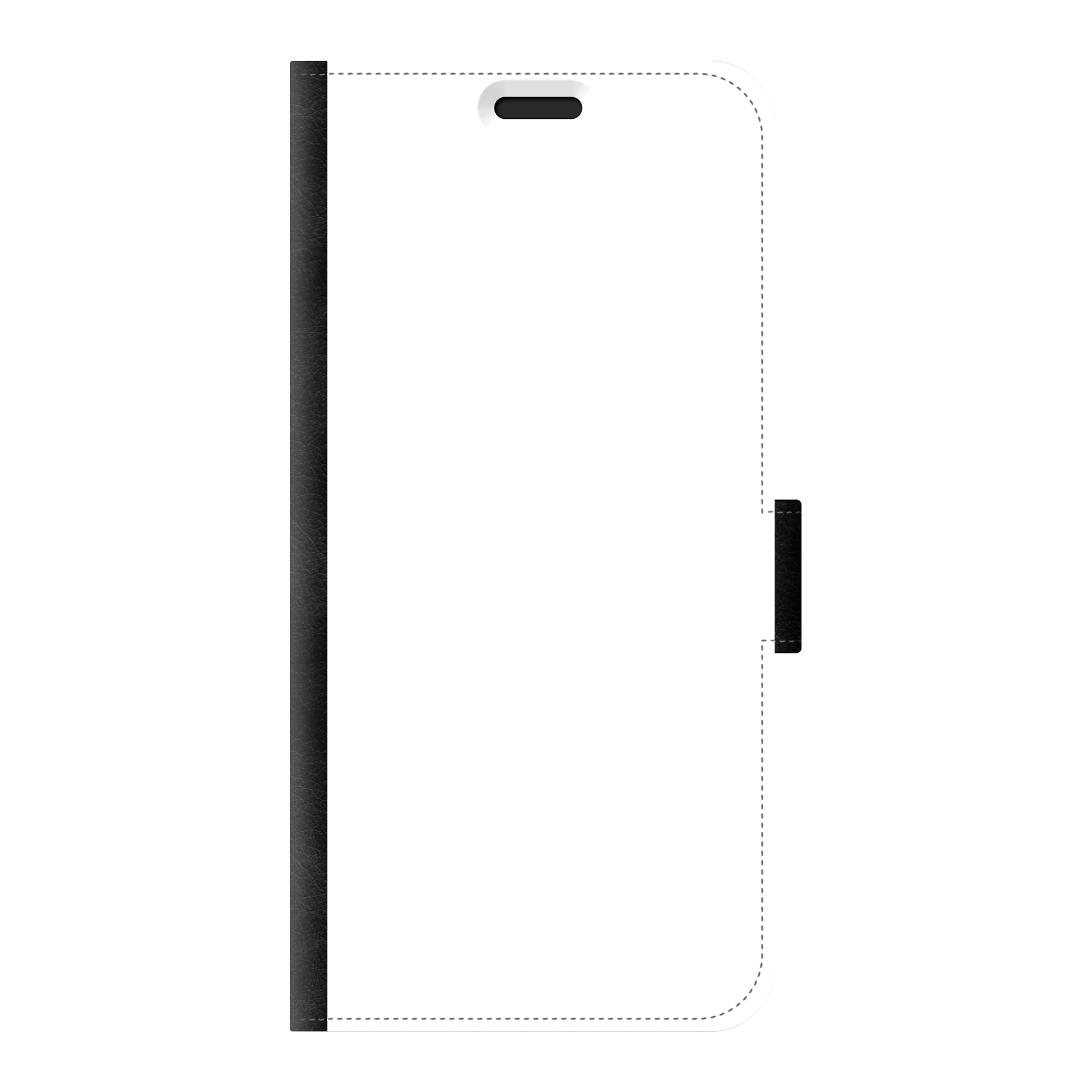 Huawei P20 Wallet hoesje (voorzijde bedrukt, zwart)