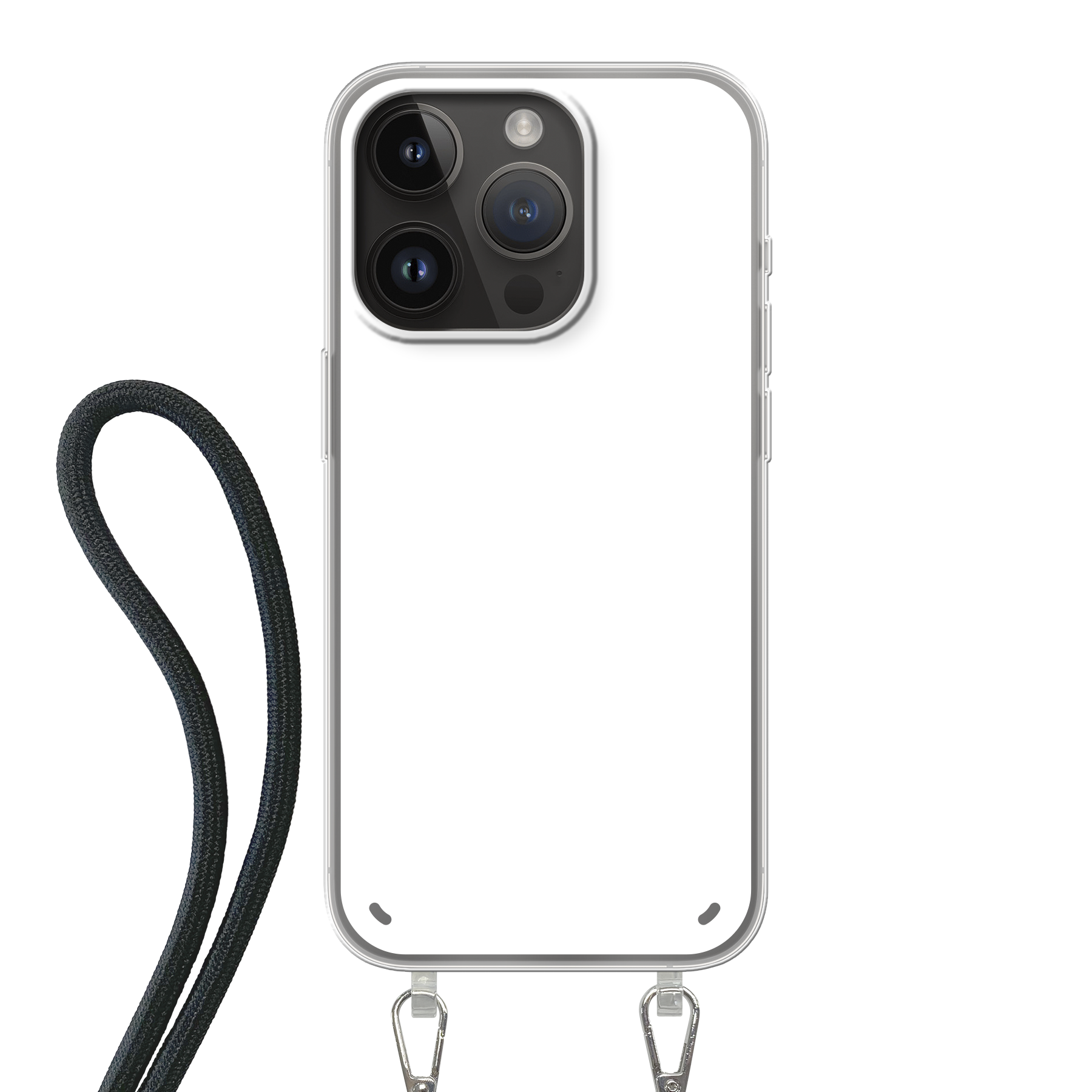 Apple iPhone 14 Pro Crossbody hoesje (achterkant bedrukt, transparant)