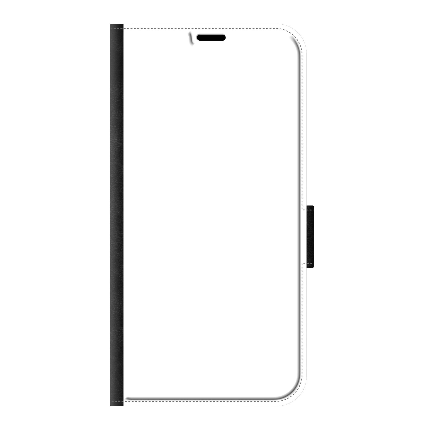 Apple iPhone 16 Plus Wallet hoesje (voorzijde bedrukt, zwart)