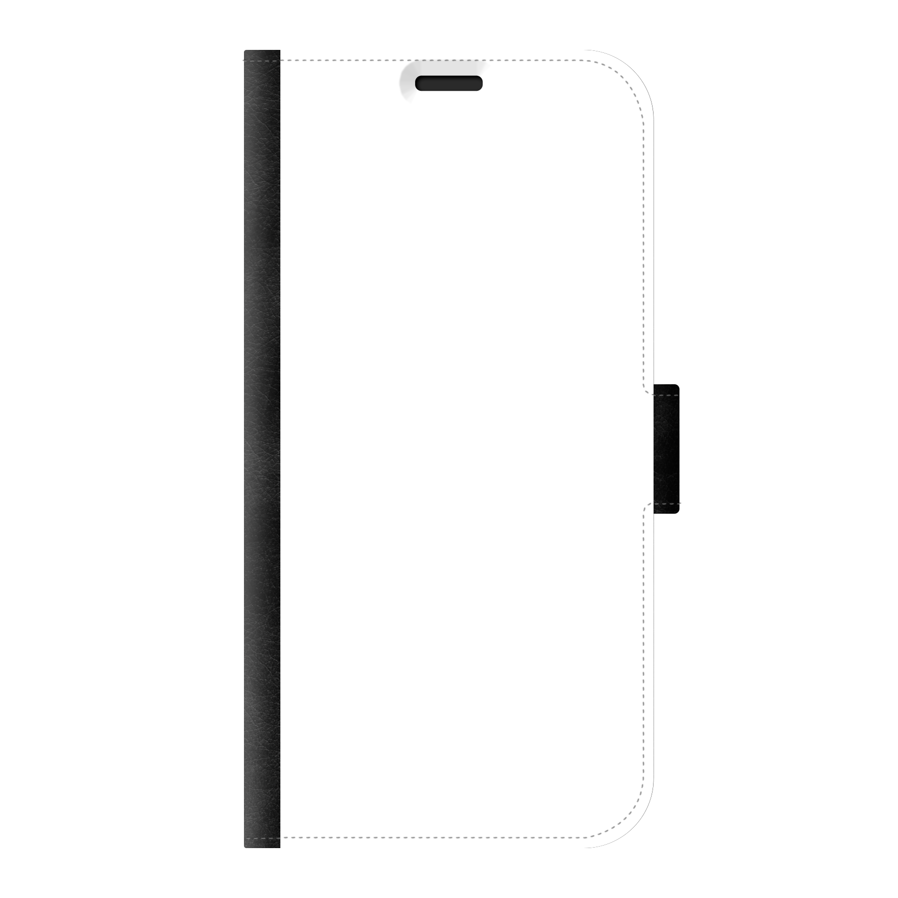 Apple iPhone 14 Pro Max Wallet hoesje (voorzijde bedrukt, zwart)