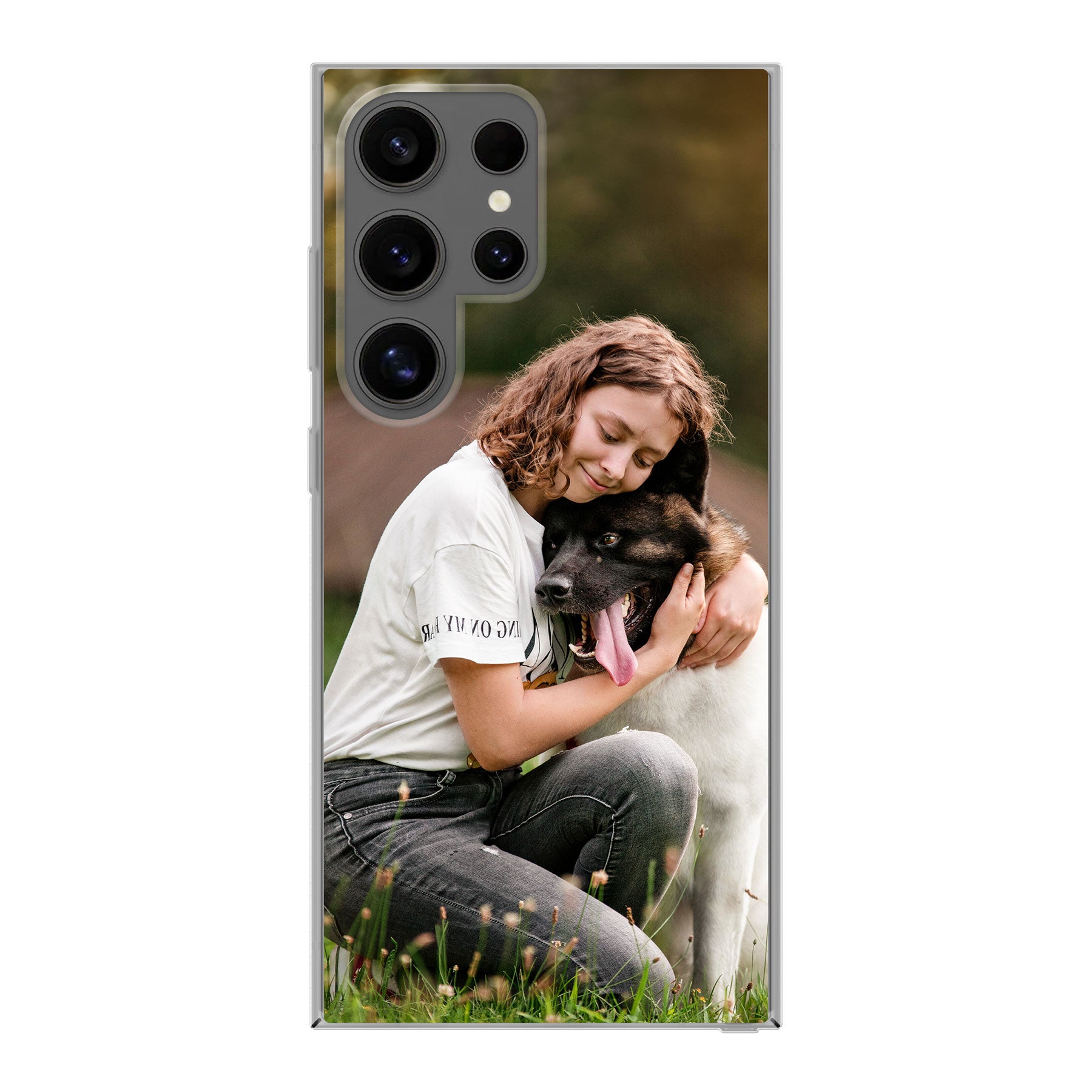 Samsung Galaxy S24 Ultra Hard hoesje (achterkant bedrukt, transparant)
