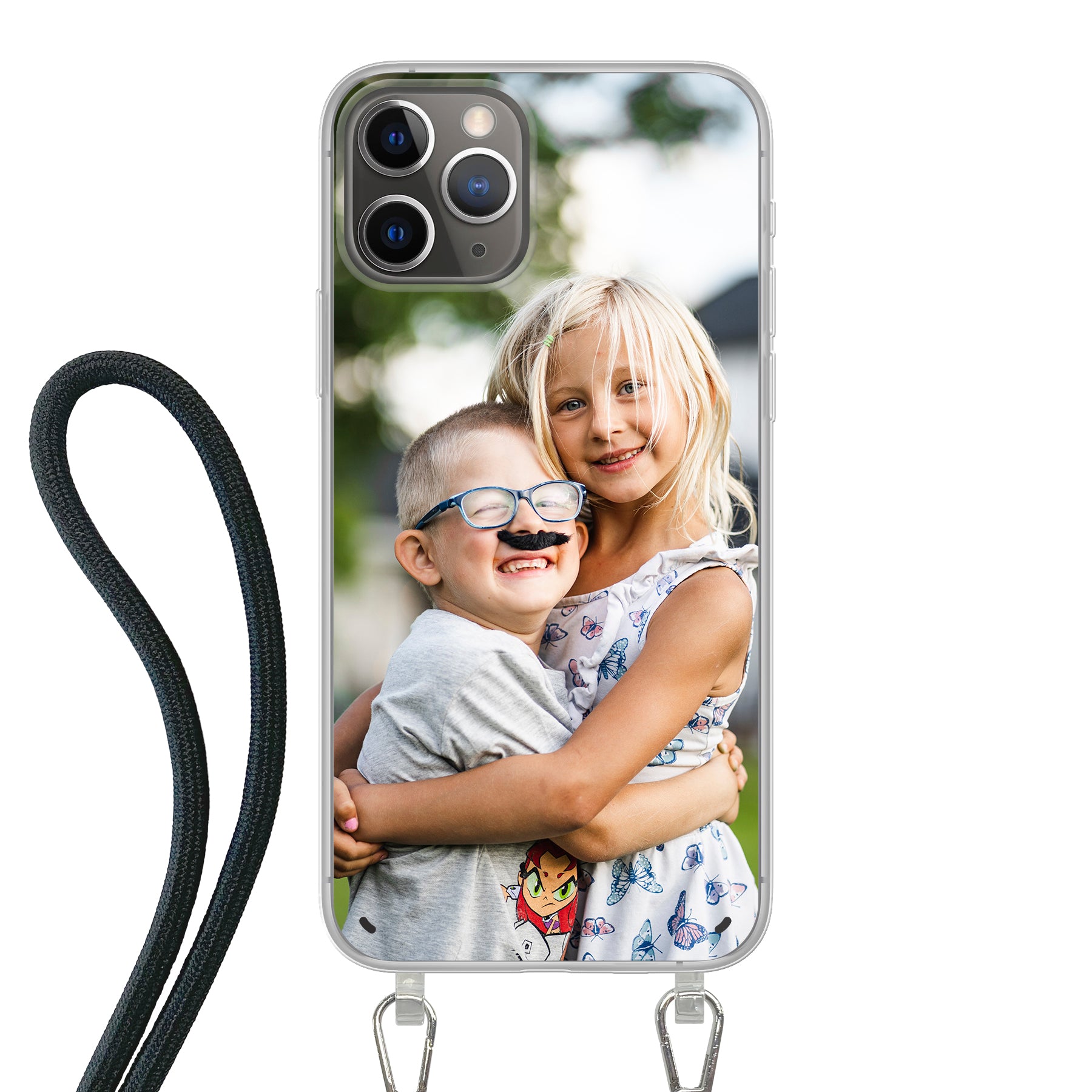 Apple iPhone 11 Pro Crossbody hoesje (achterkant bedrukt, transparant)