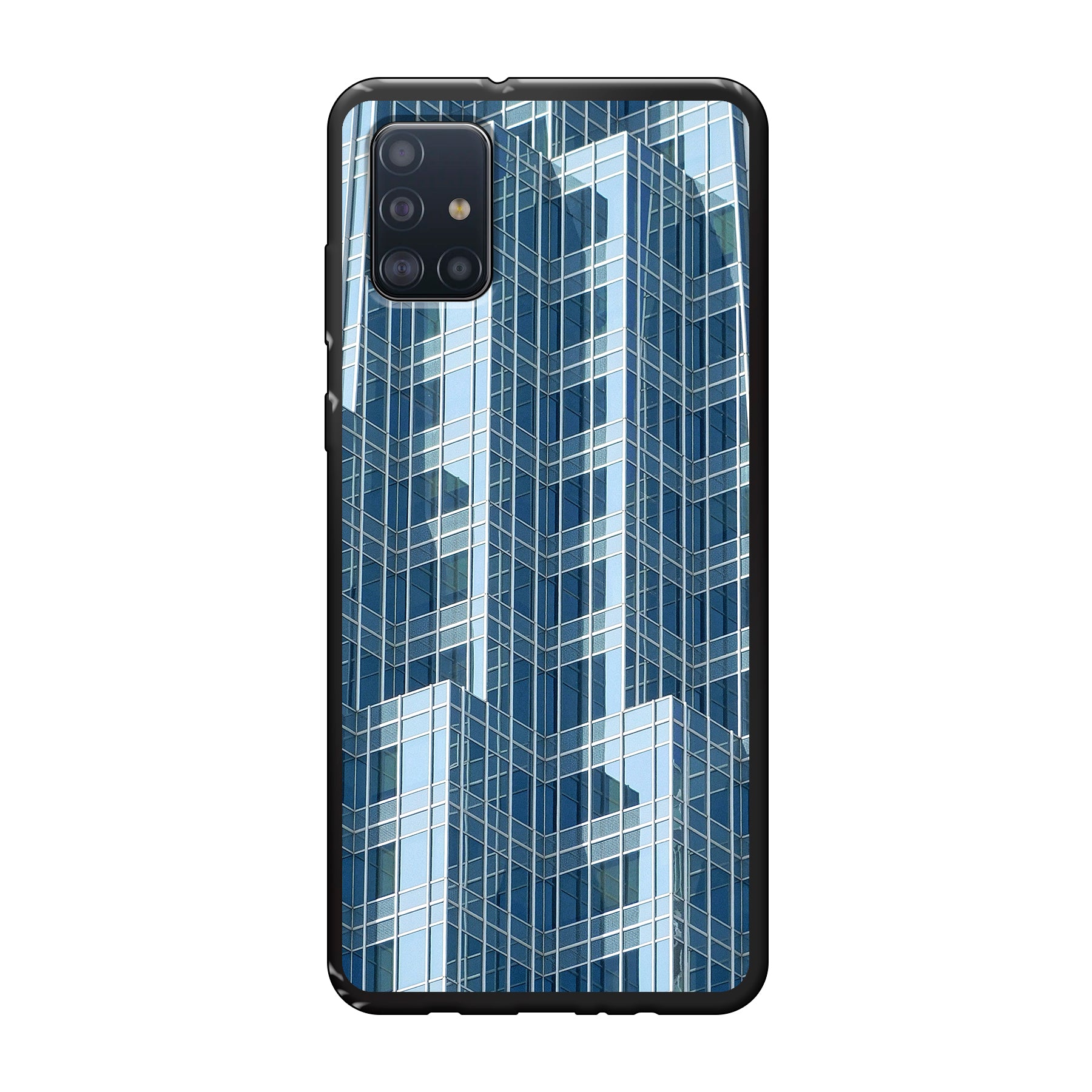 Samsung Galaxy A51 4G Zachte hoes (achterkant bedrukt, zwart)