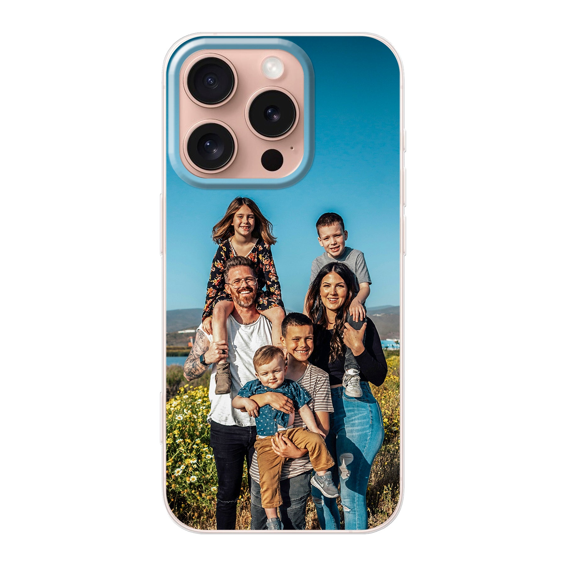 Apple iPhone 16 Pro Zachte hoes (achterkant bedrukt, transparant)