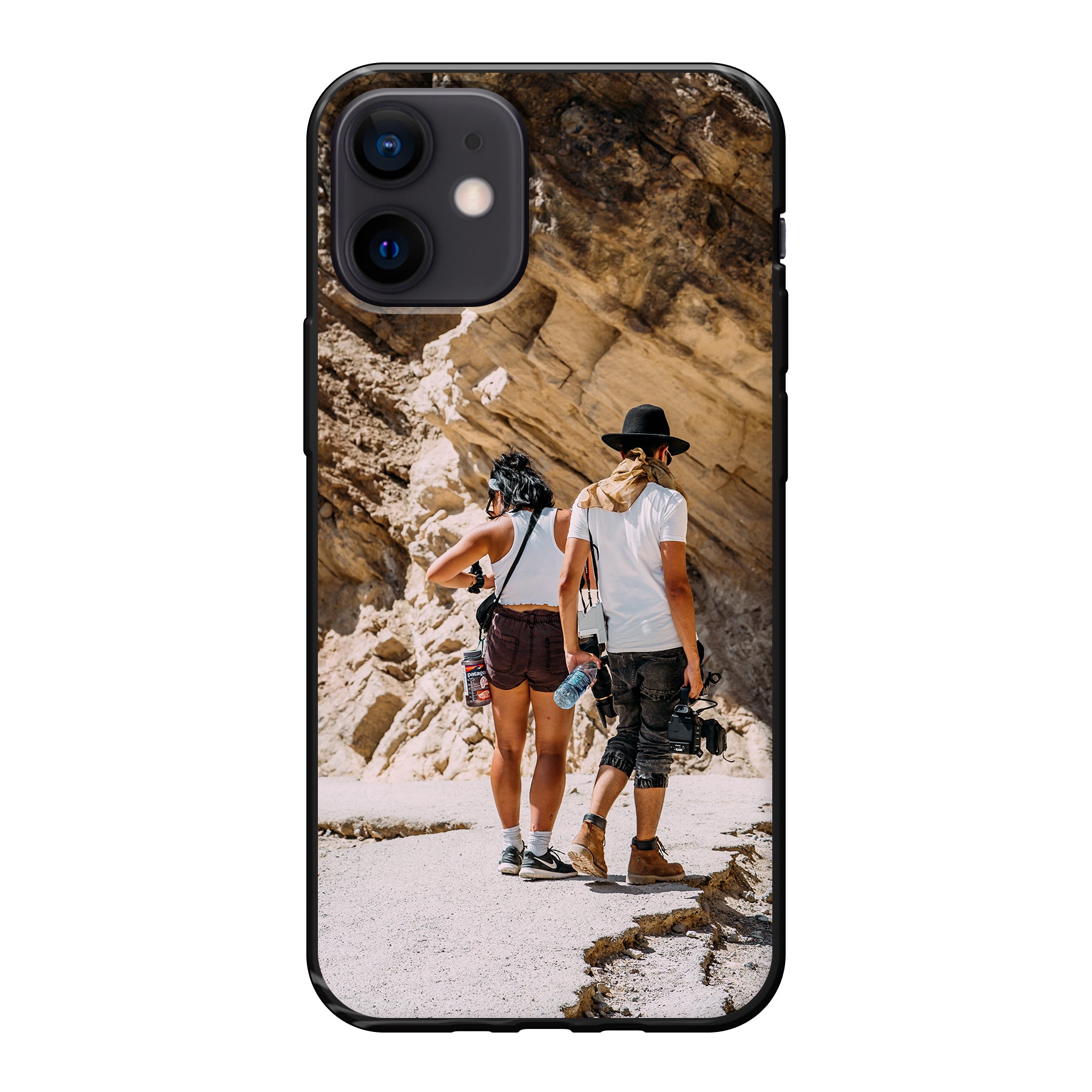 Apple iPhone 12 mini Zachte hoes (achterkant bedrukt, zwart)