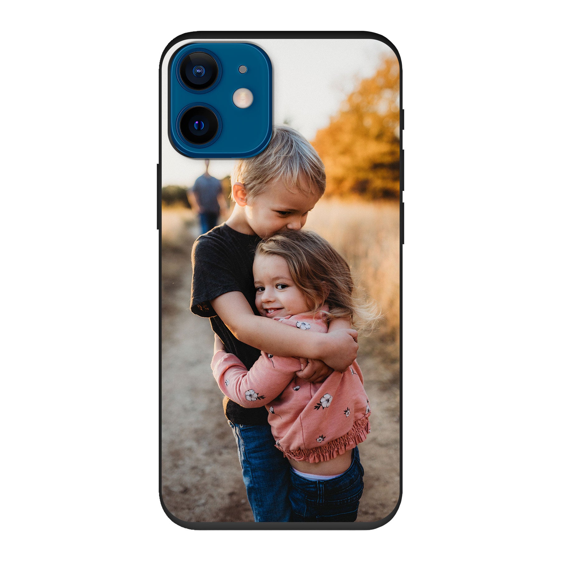 Apple iPhone 12 mini Biologisch afbreekbaar hoesje (achterkant bedrukt, zwart)