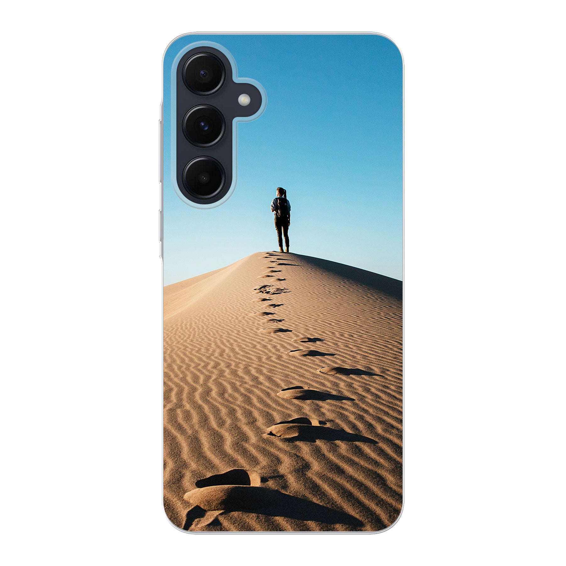 Samsung Galaxy A55 Zachte hoes (achterkant bedrukt, transparant)
