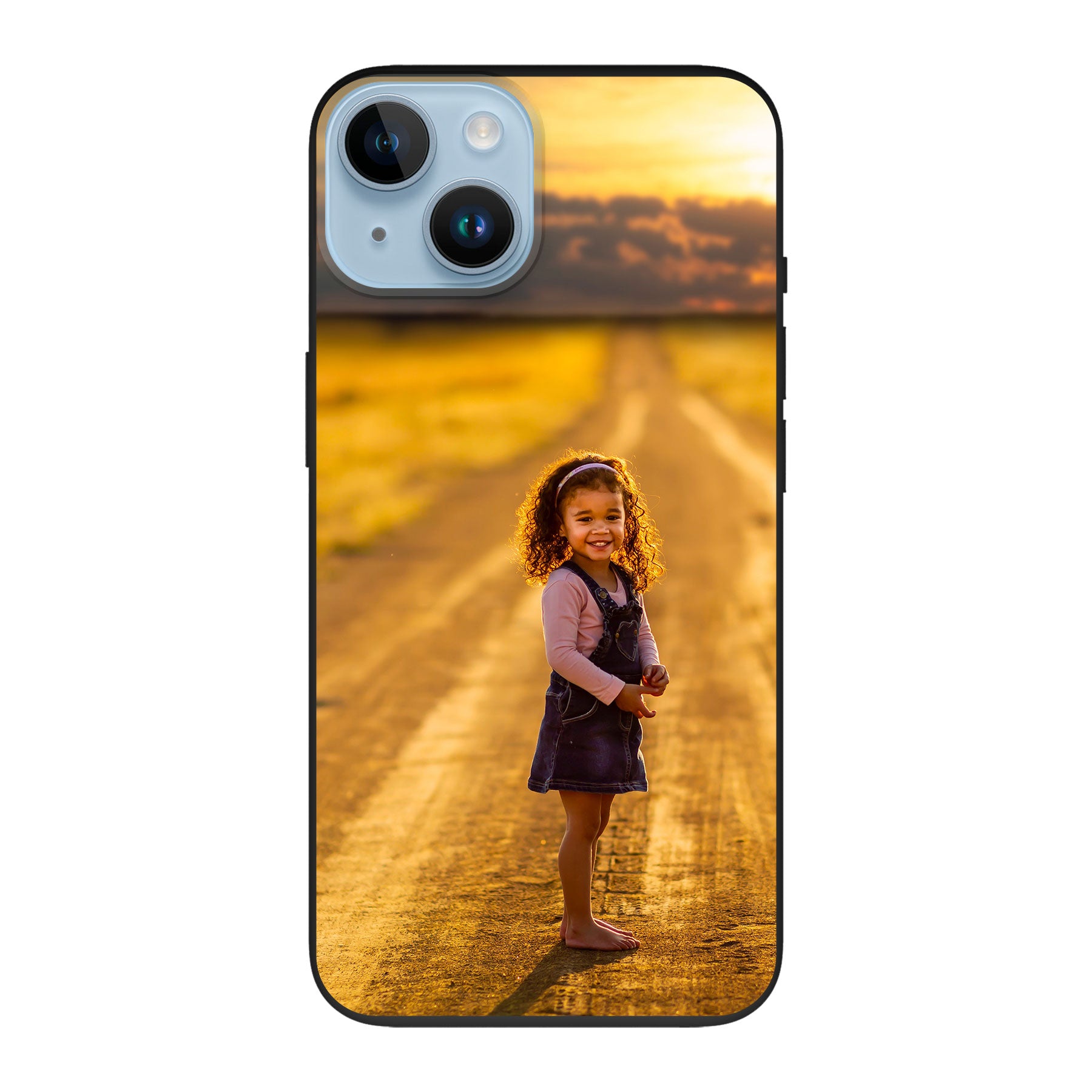 Apple iPhone 14 Biologisch afbreekbaar hoesje (achterkant bedrukt, zwart)