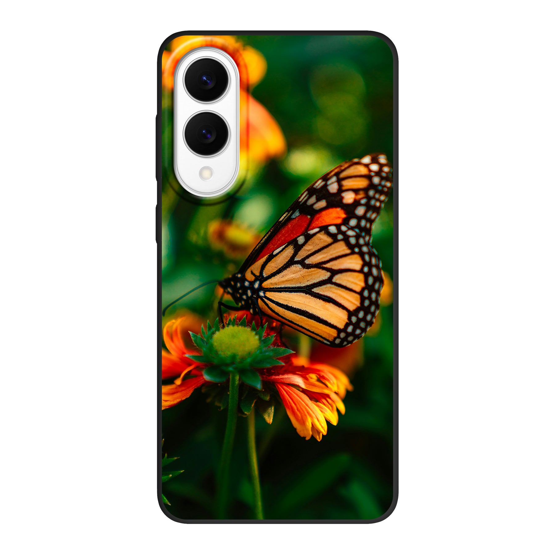 Samsung Galaxy S25 Edge Biologisch afbreekbaar hoesje (achterkant bedrukt, zwart)