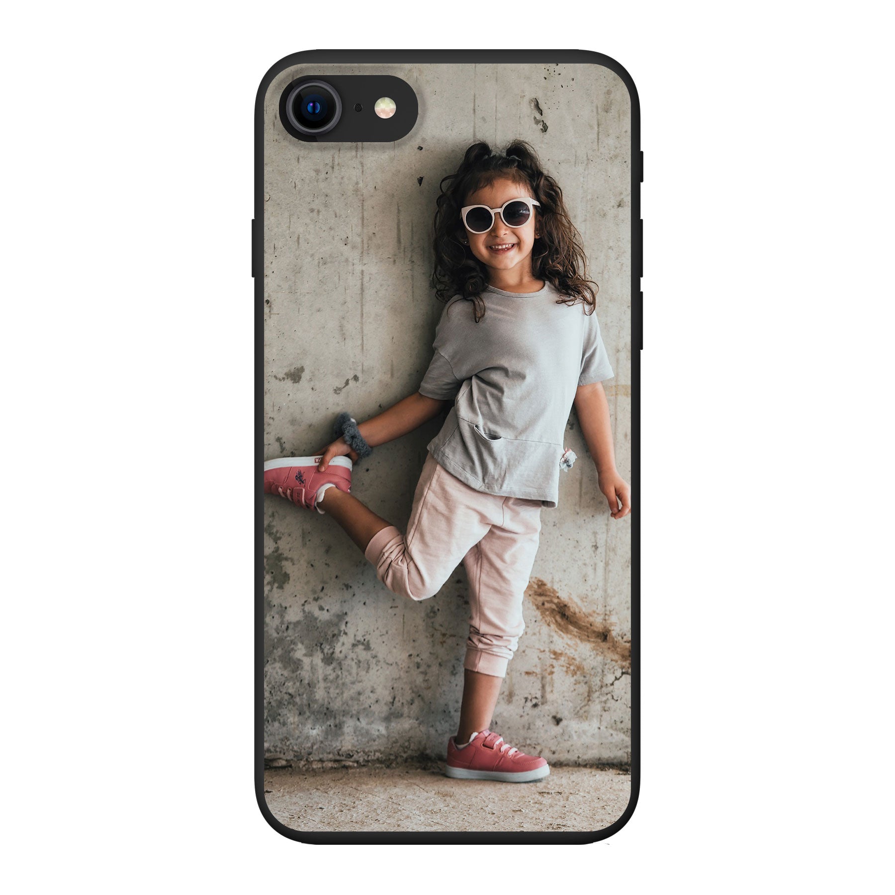 Apple iPhone 7 / 8 / SE (2020) / SE (2022) Biologisch afbreekbaar hoesje (achterkant bedrukt, zwart)