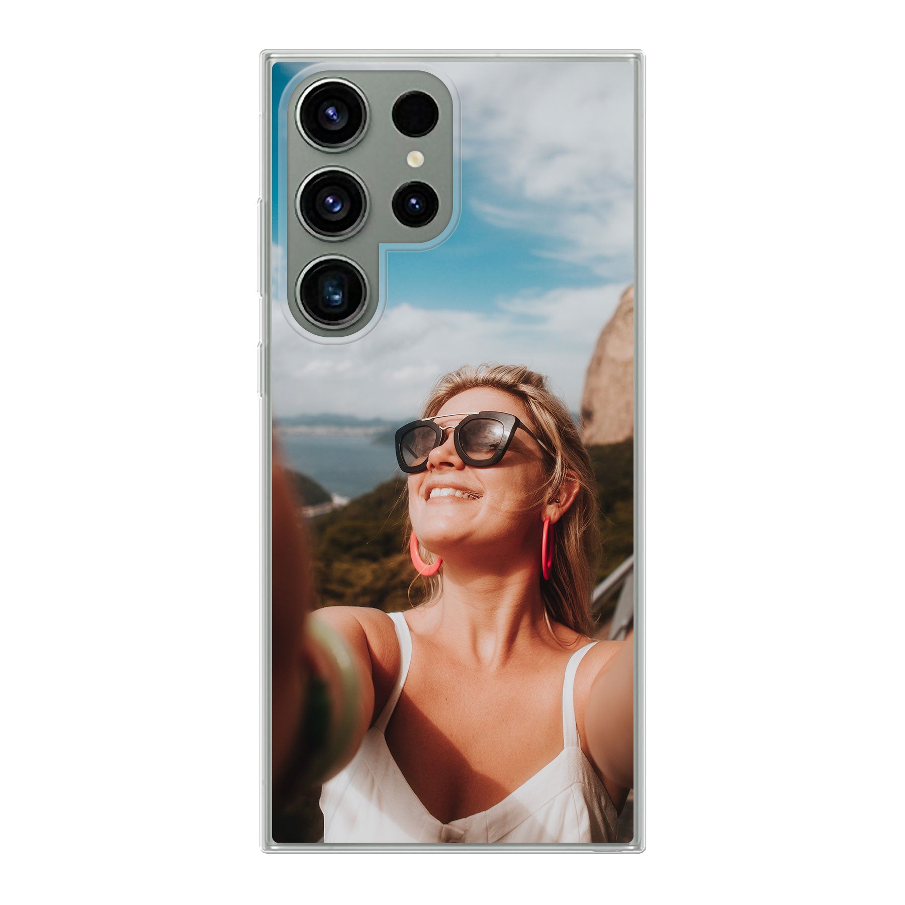 Samsung Galaxy S23 Ultra Soft hoesje (achterkant bedrukt, transparant)
